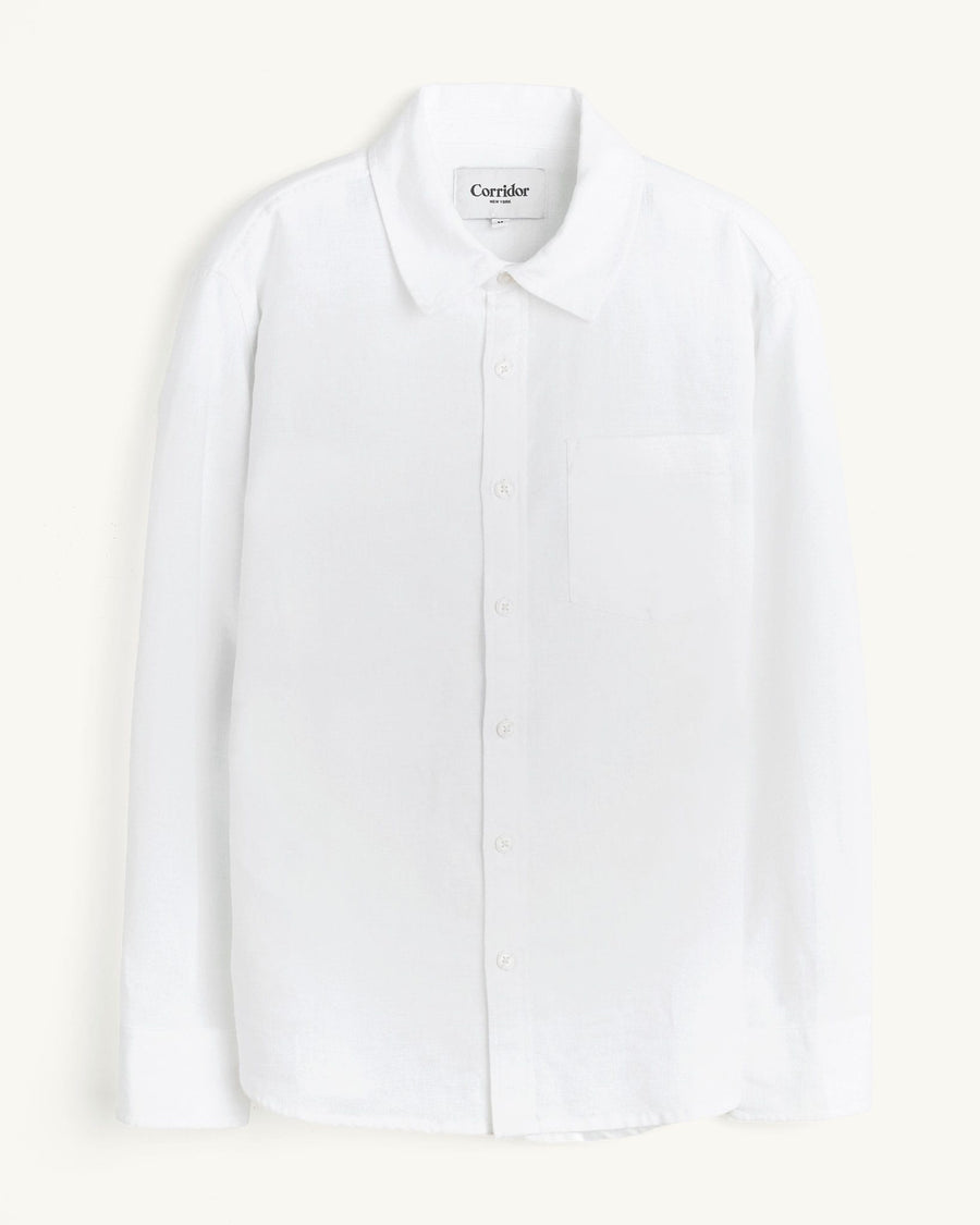 Linen Cotton LS - White