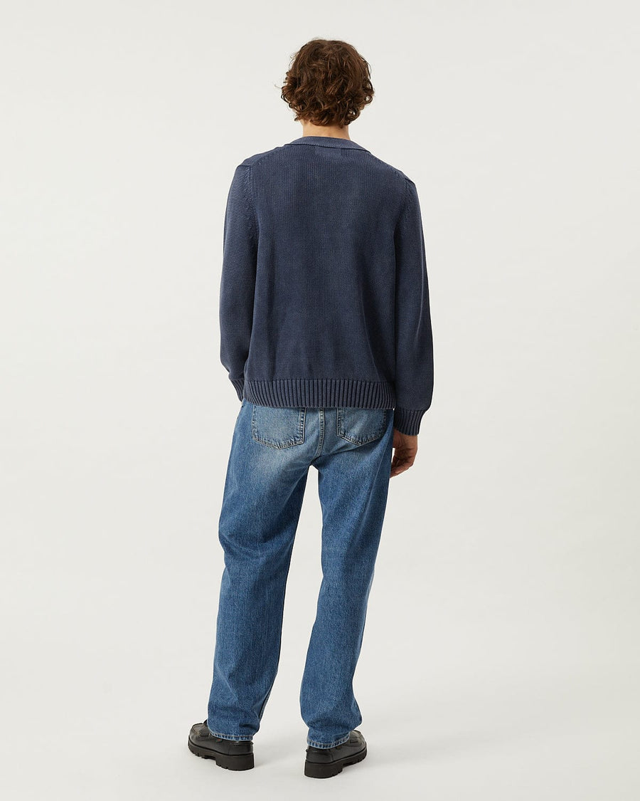 Acid Wash Cardigan - Midnight