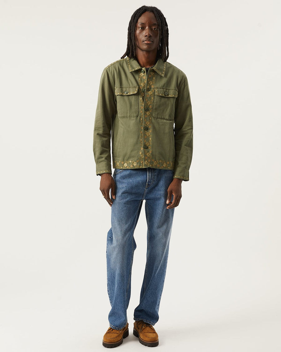 Embroidered Military Jacket