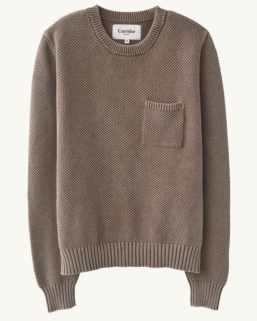 Pocket Crewneck - Brown