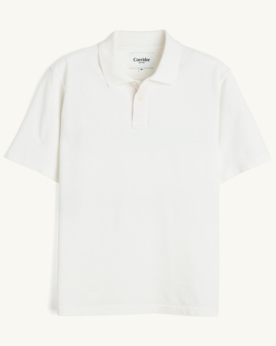 Pique Polo - White