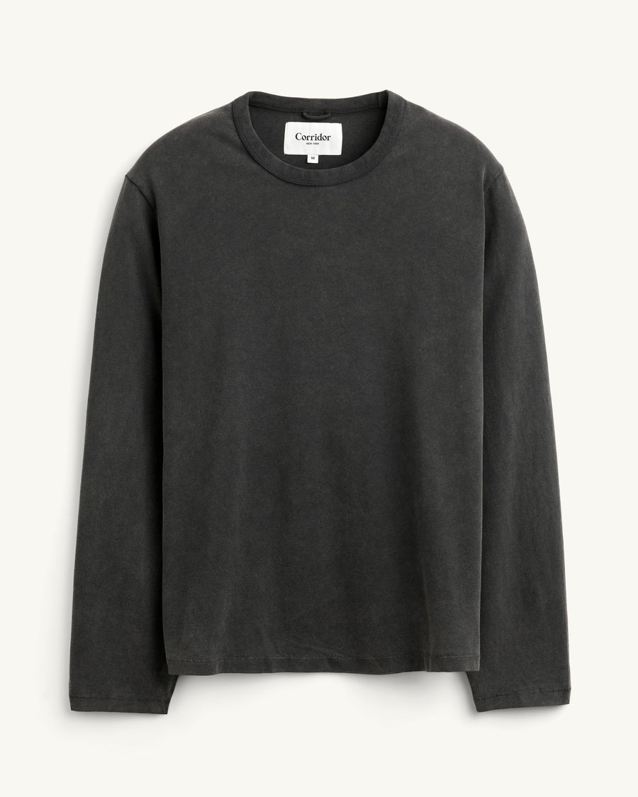 Garment Dye LS Tee - Black