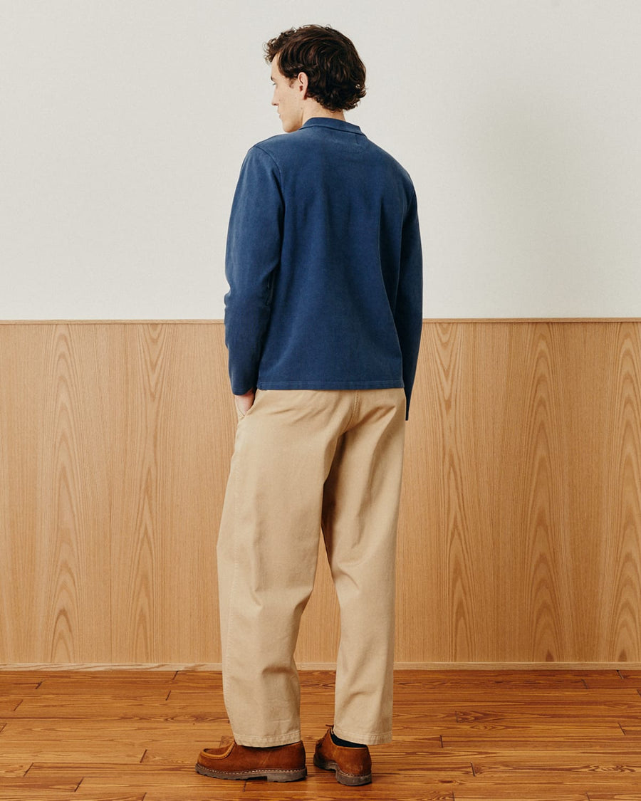 LS Pique Polo - Navy