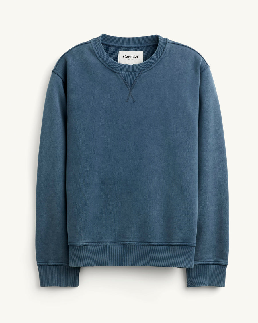 French Terry Crewneck - Navy