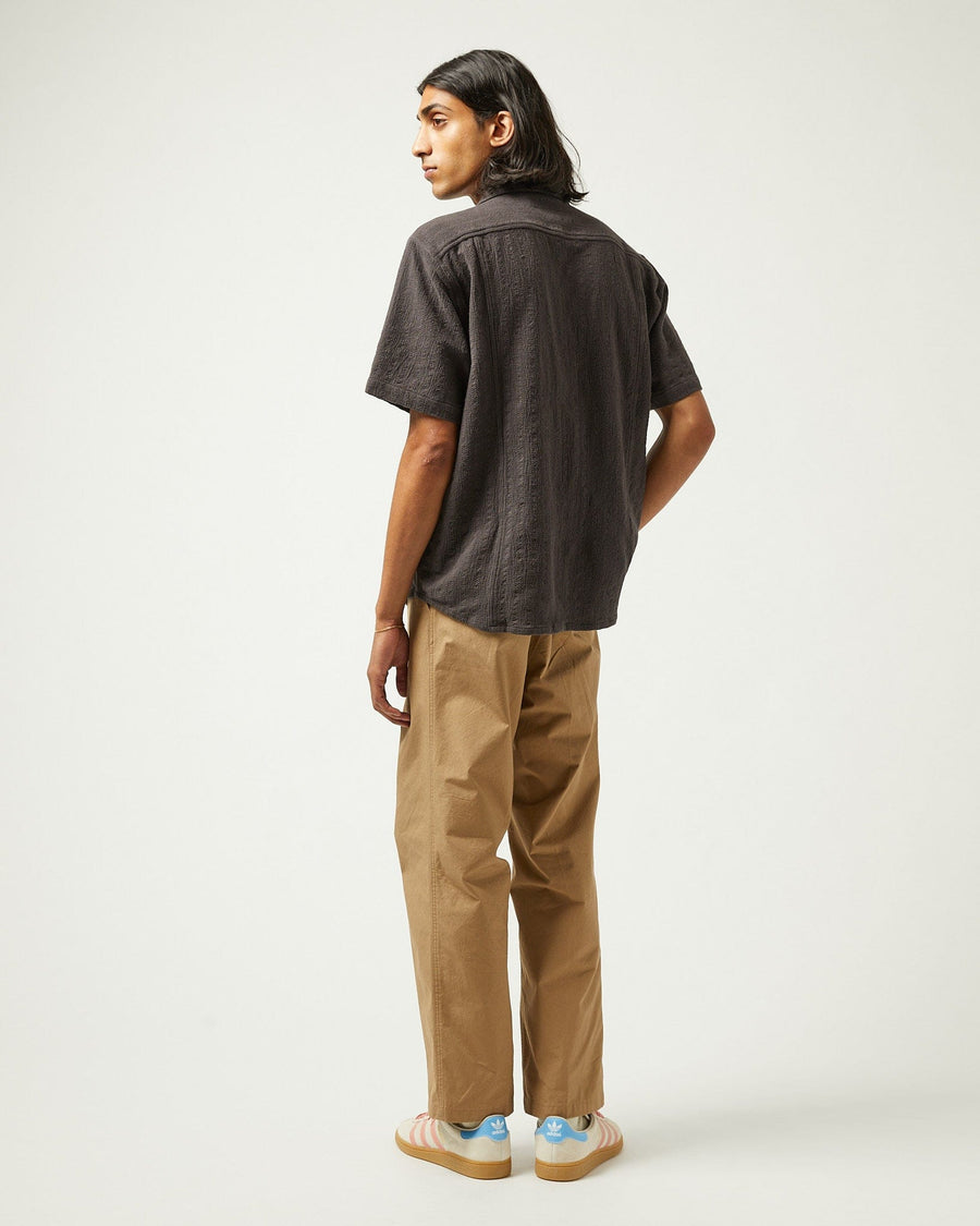 Basket Weave Stripe SS - Black