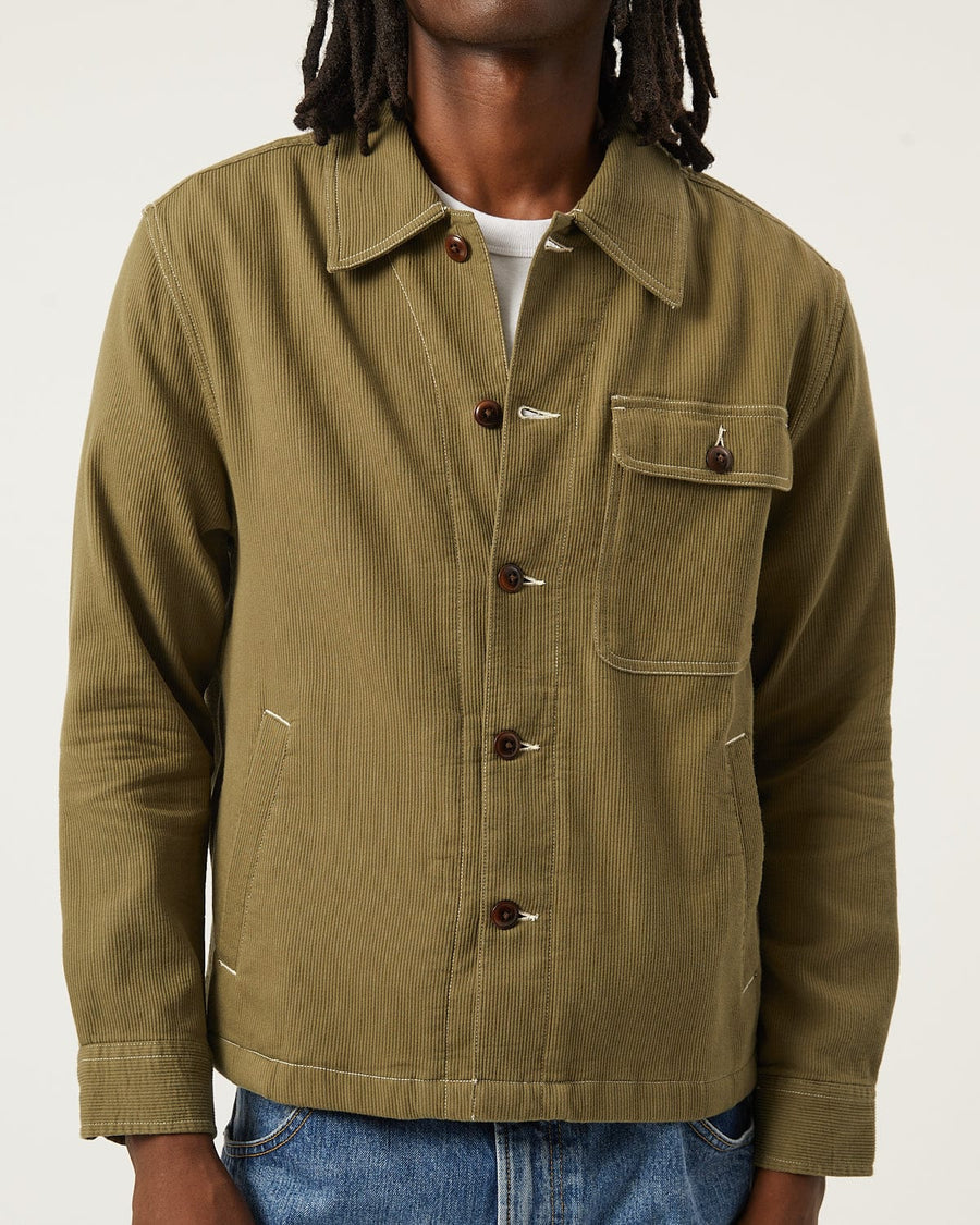 Bedford Cord Military Jacket - Olive