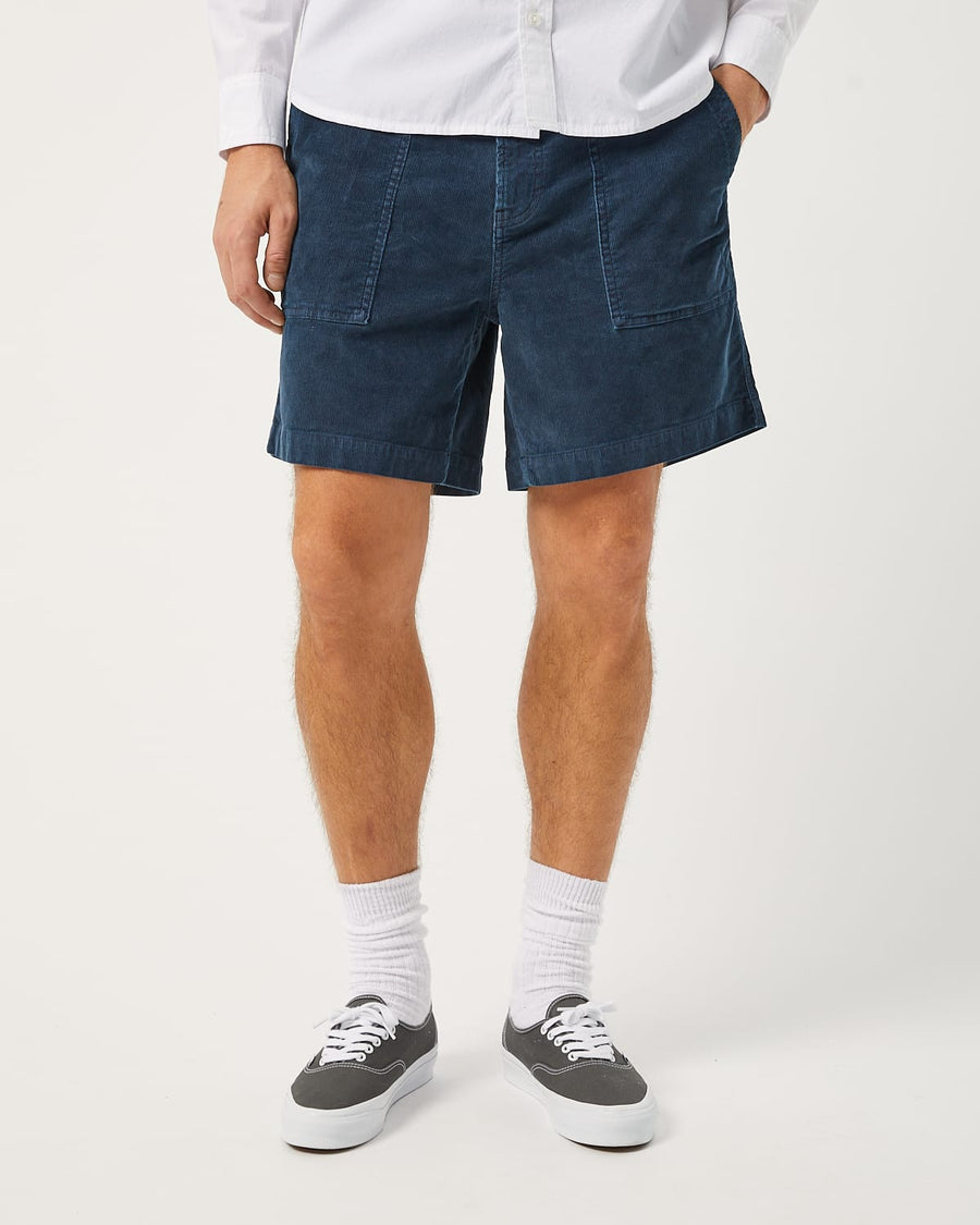 Cord Camp Shorts - Navy