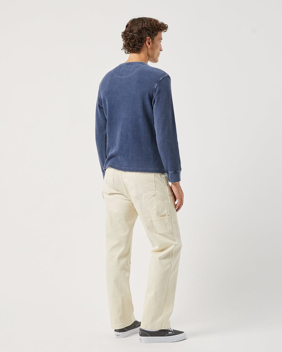 Waffle Henley - Navy