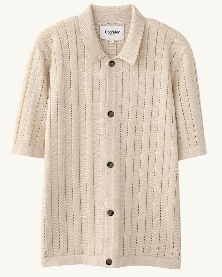 Ladder Knit Buttondown