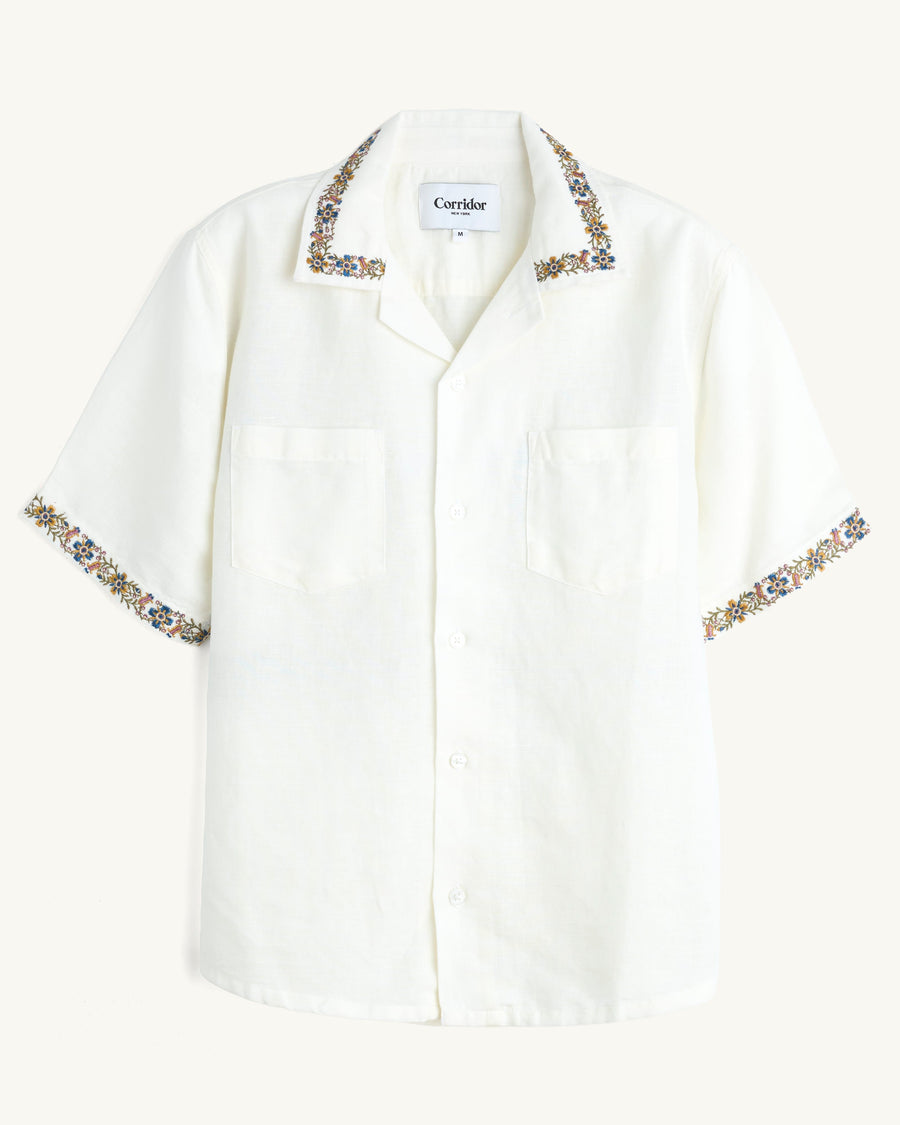 Harmony Embroidered SS - White