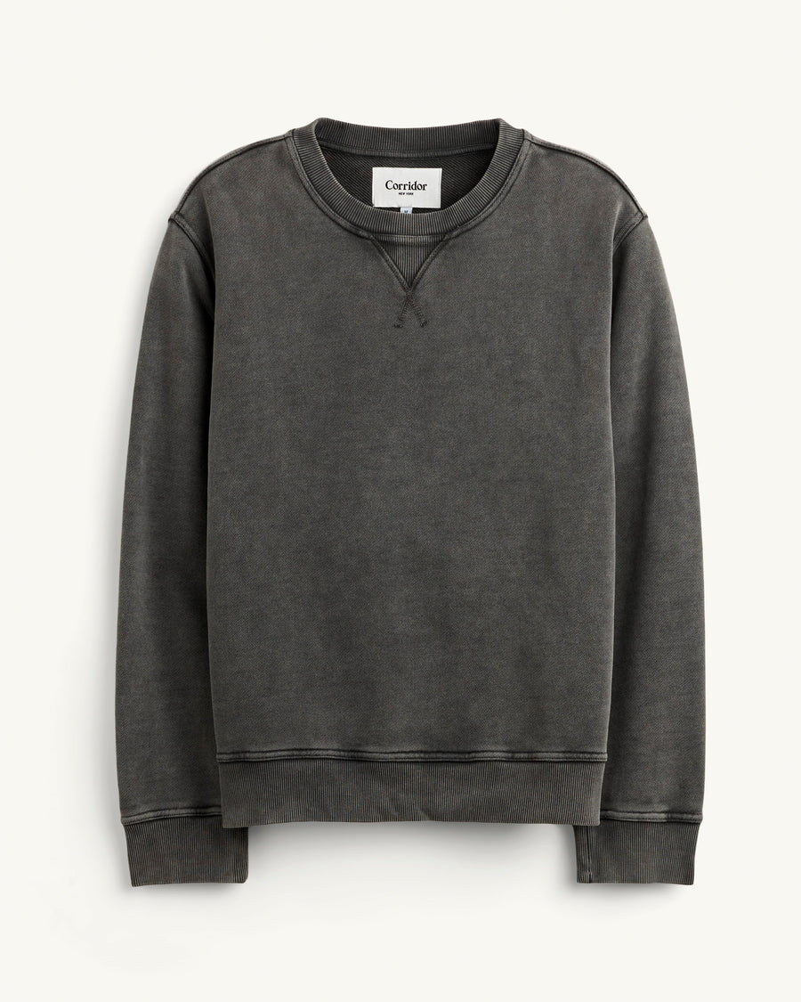 French Terry Crewneck - Black
