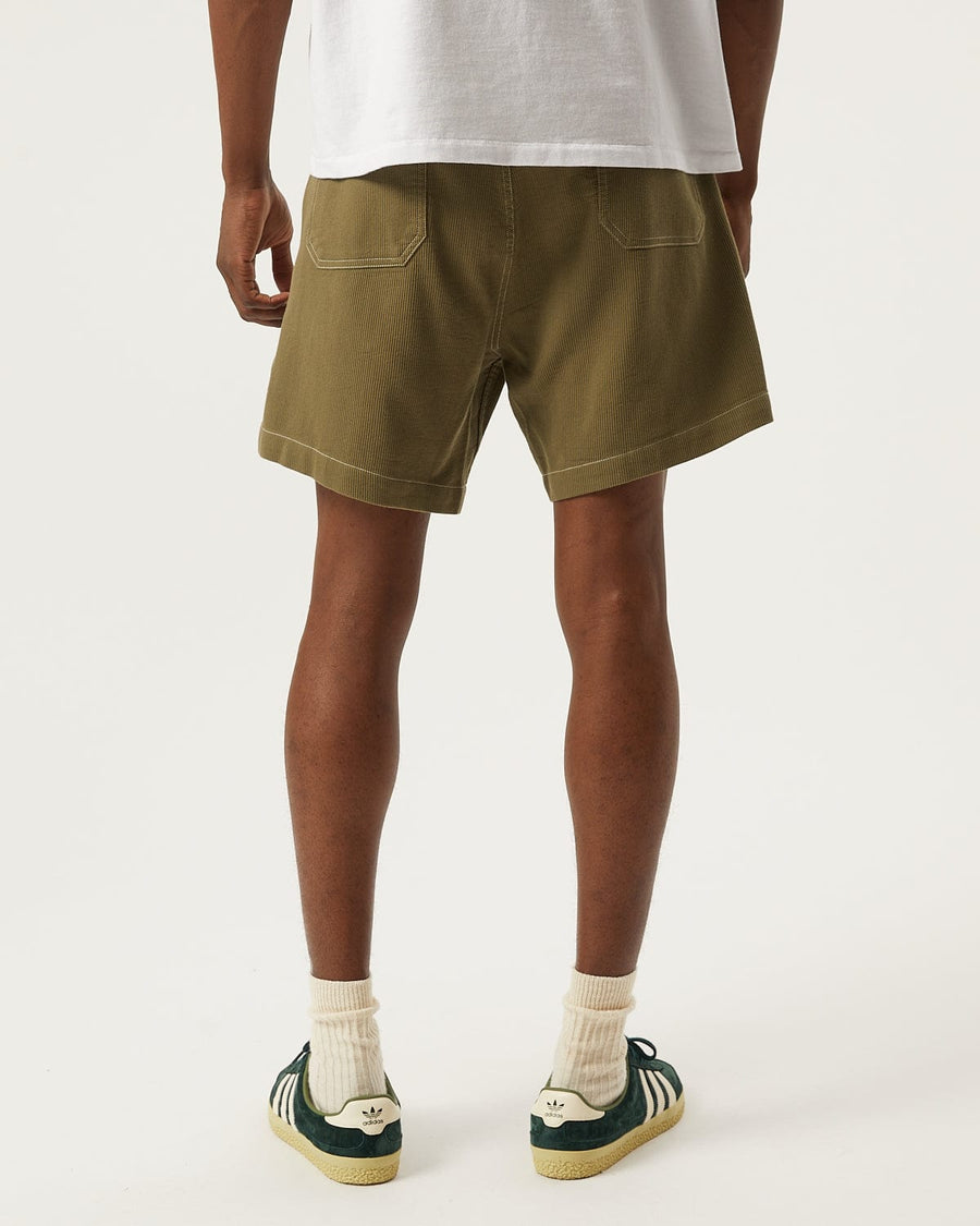 Bedford Cord Camp Pocket Shorts - Olive