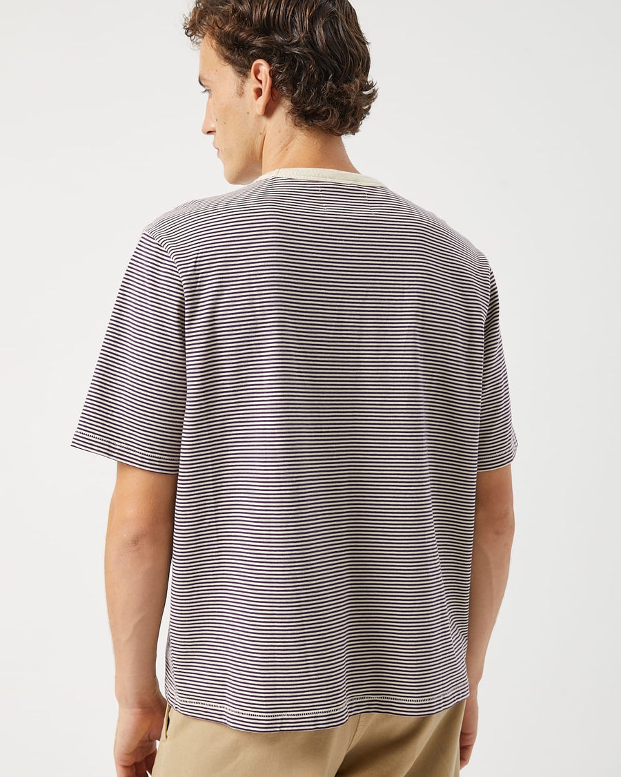 Stripe Tee - Plum