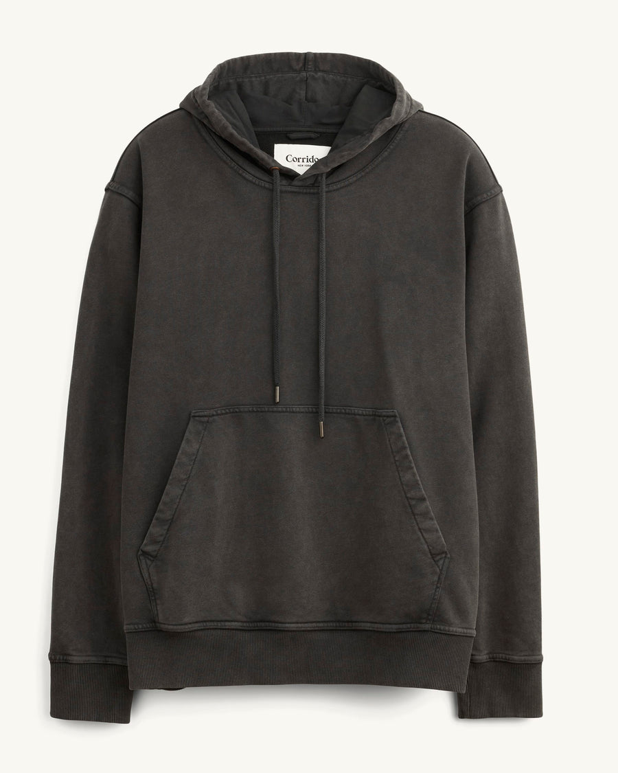 French Terry Hoodie - Black
