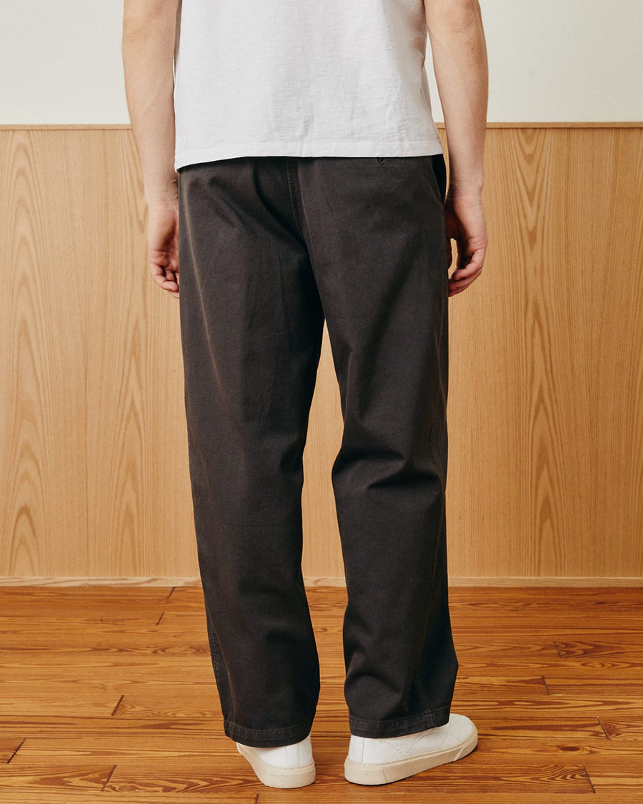 Wide Twill Pant - Brown