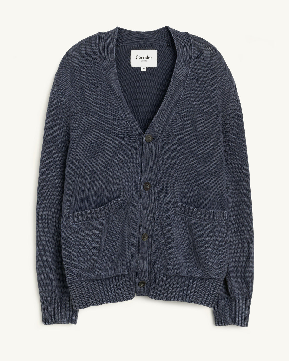 Acid Wash Cardigan - Midnight