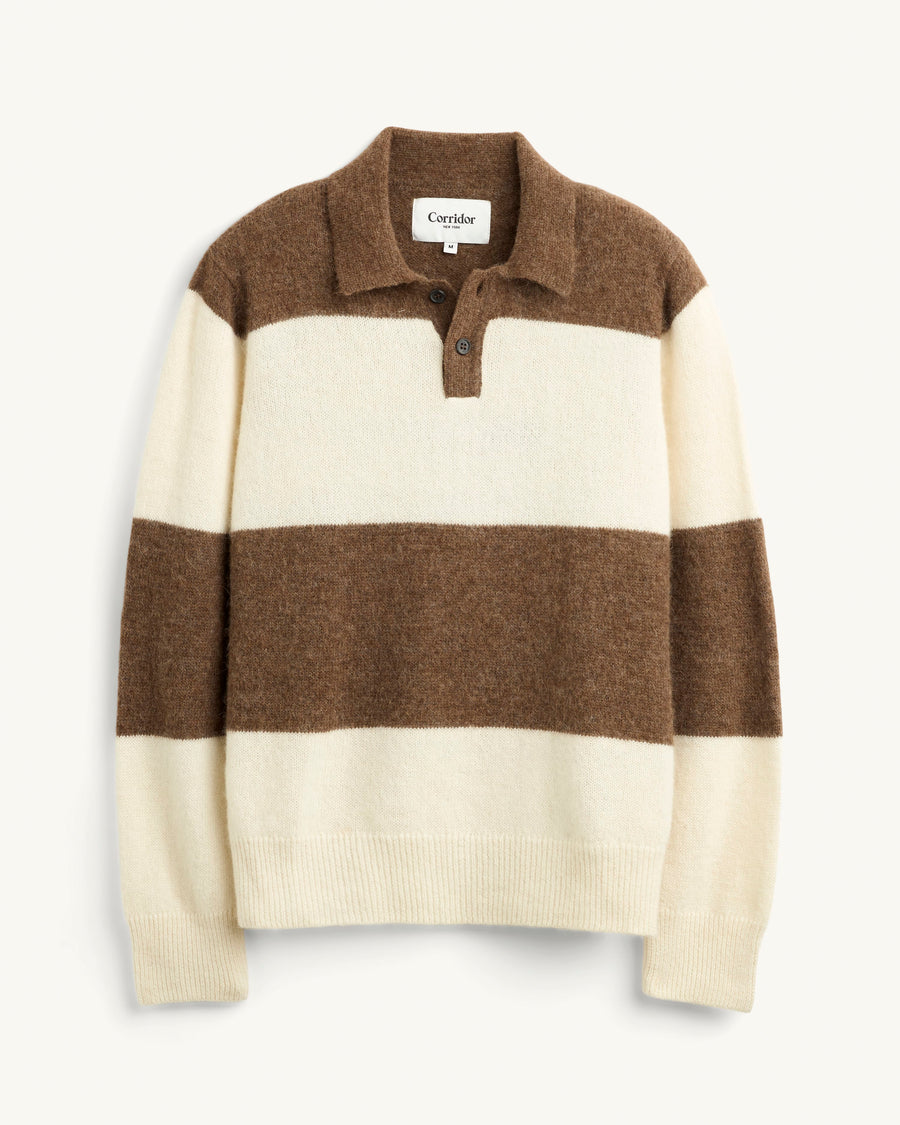 Brushed Knit Rugby - Natural