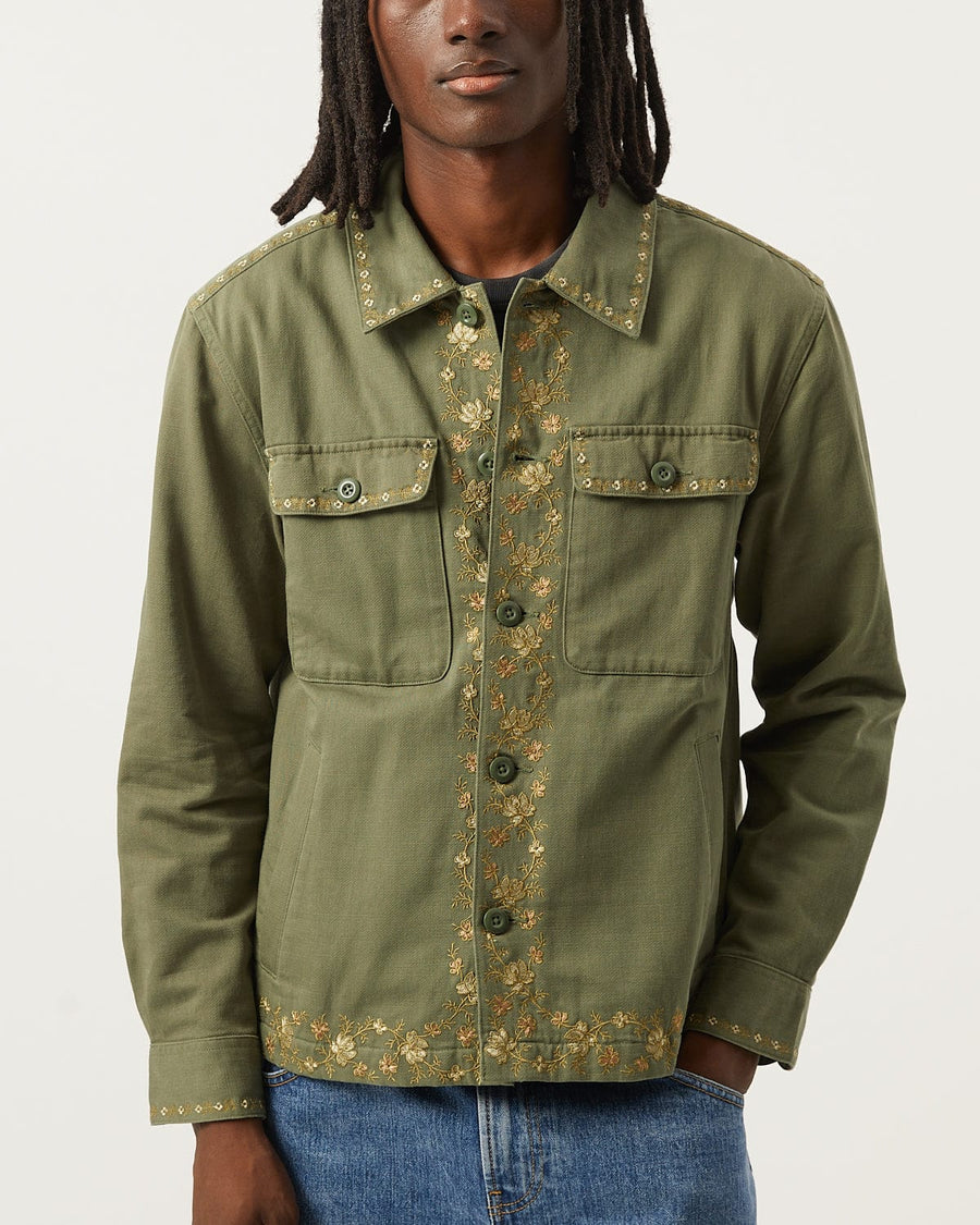 Embroidered Military Jacket