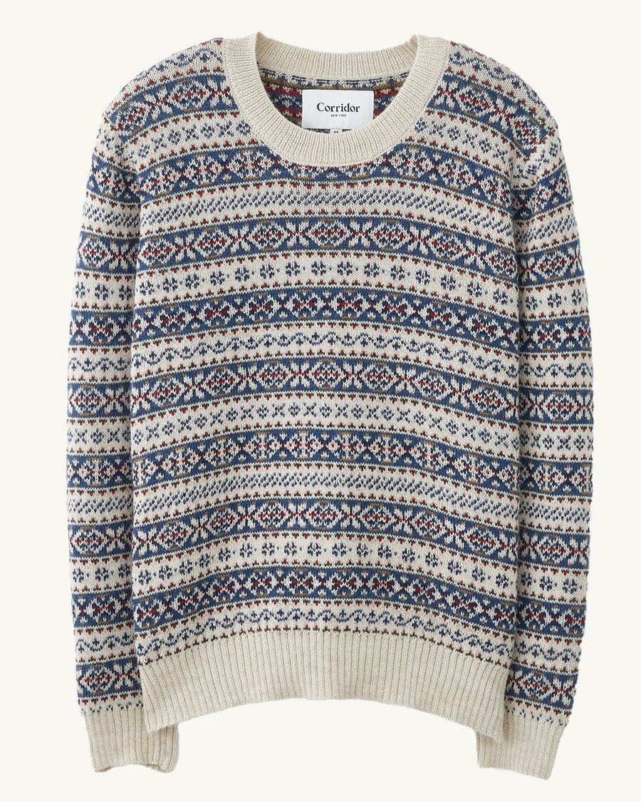 Fair Isle Crewneck - Natural
