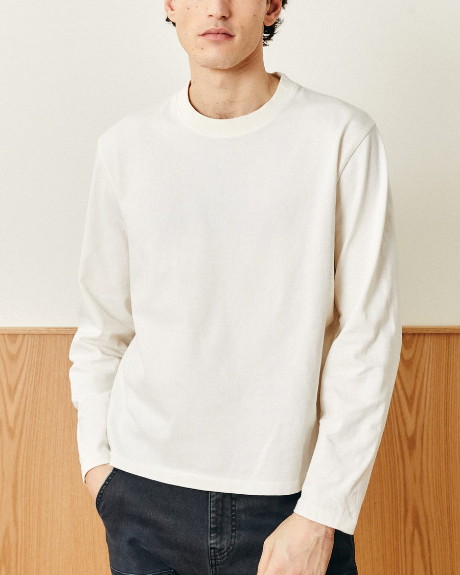 Garment Dye LS Tee - White