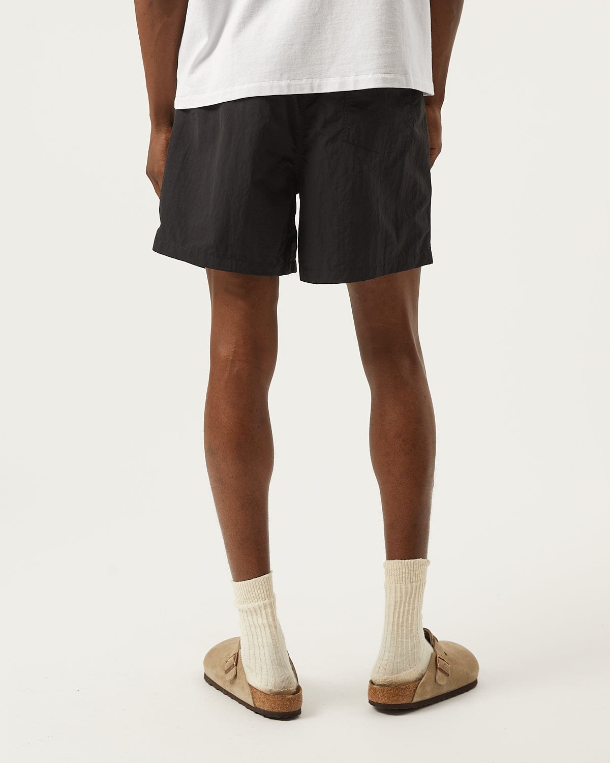 Nylon Drawstring Shorts - Black
