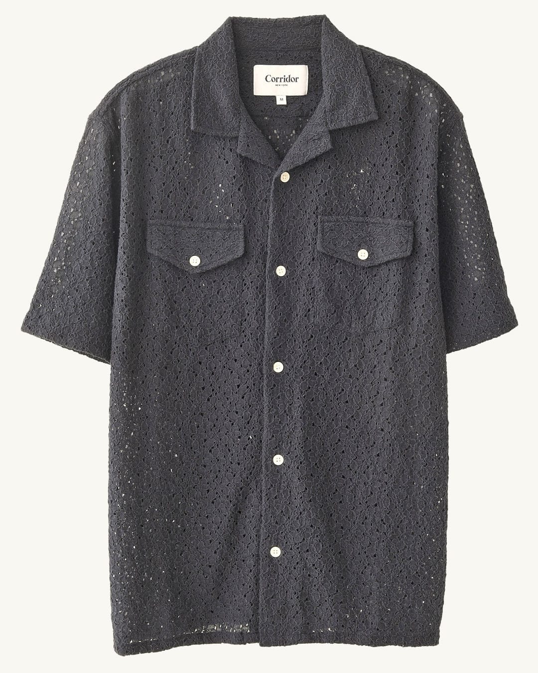 Floral Lace SS Camp - Black