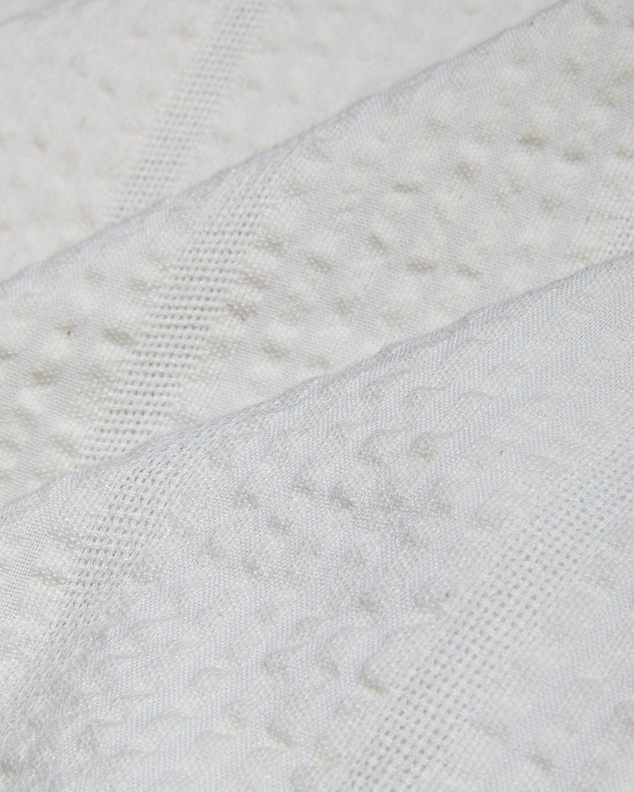Striped Seersucker SS - White