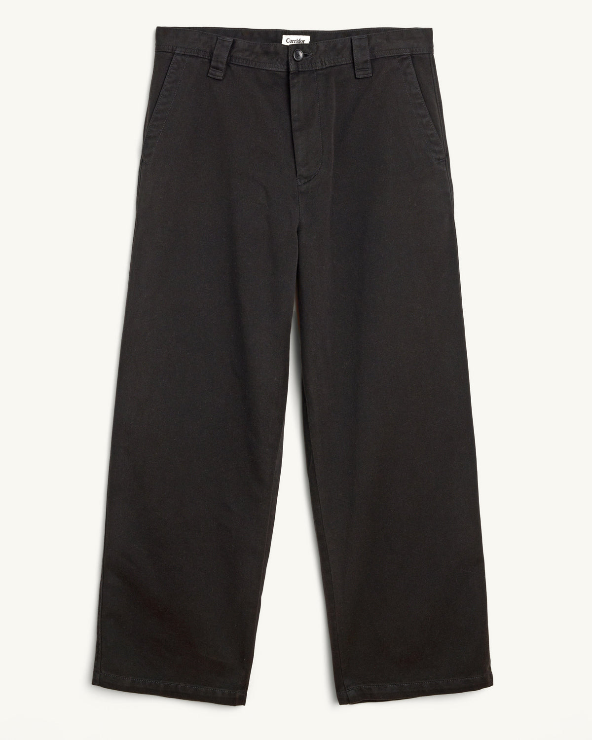 Wide Twill Pant - Black