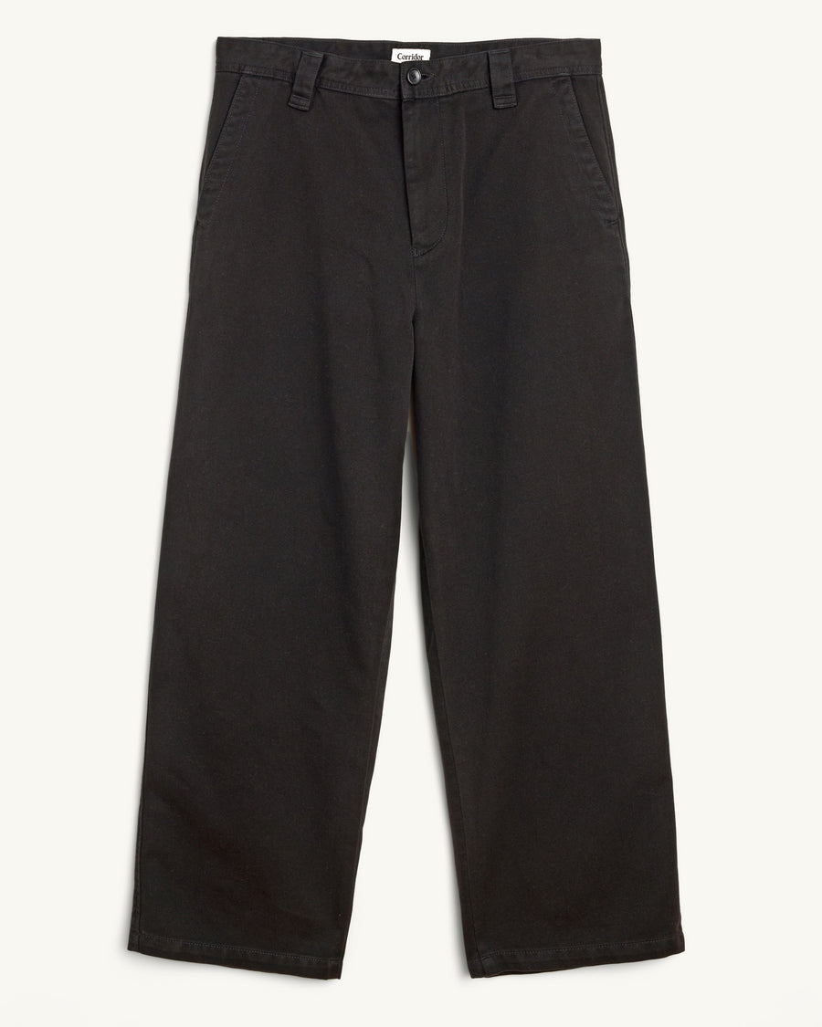 Wide Twill Pant - Black