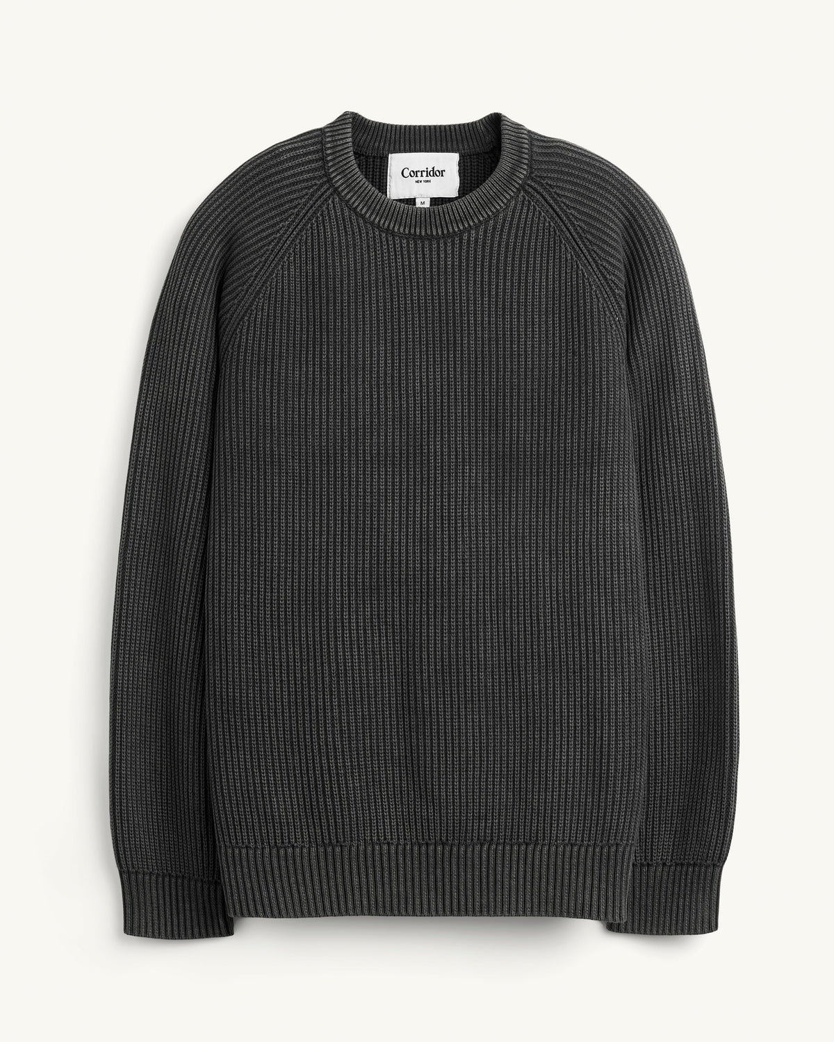 Washed Cotton Crewneck - Grey