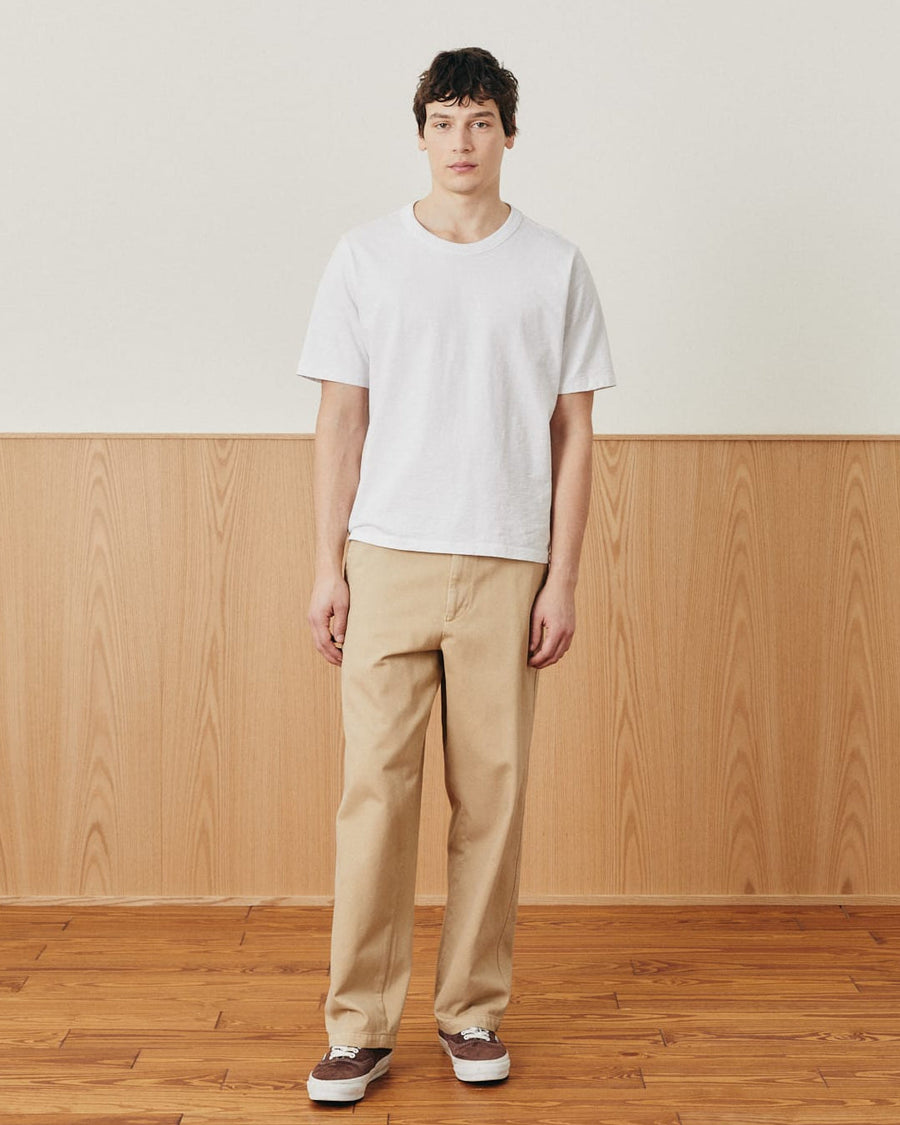 Wide Twill Pant - Tan