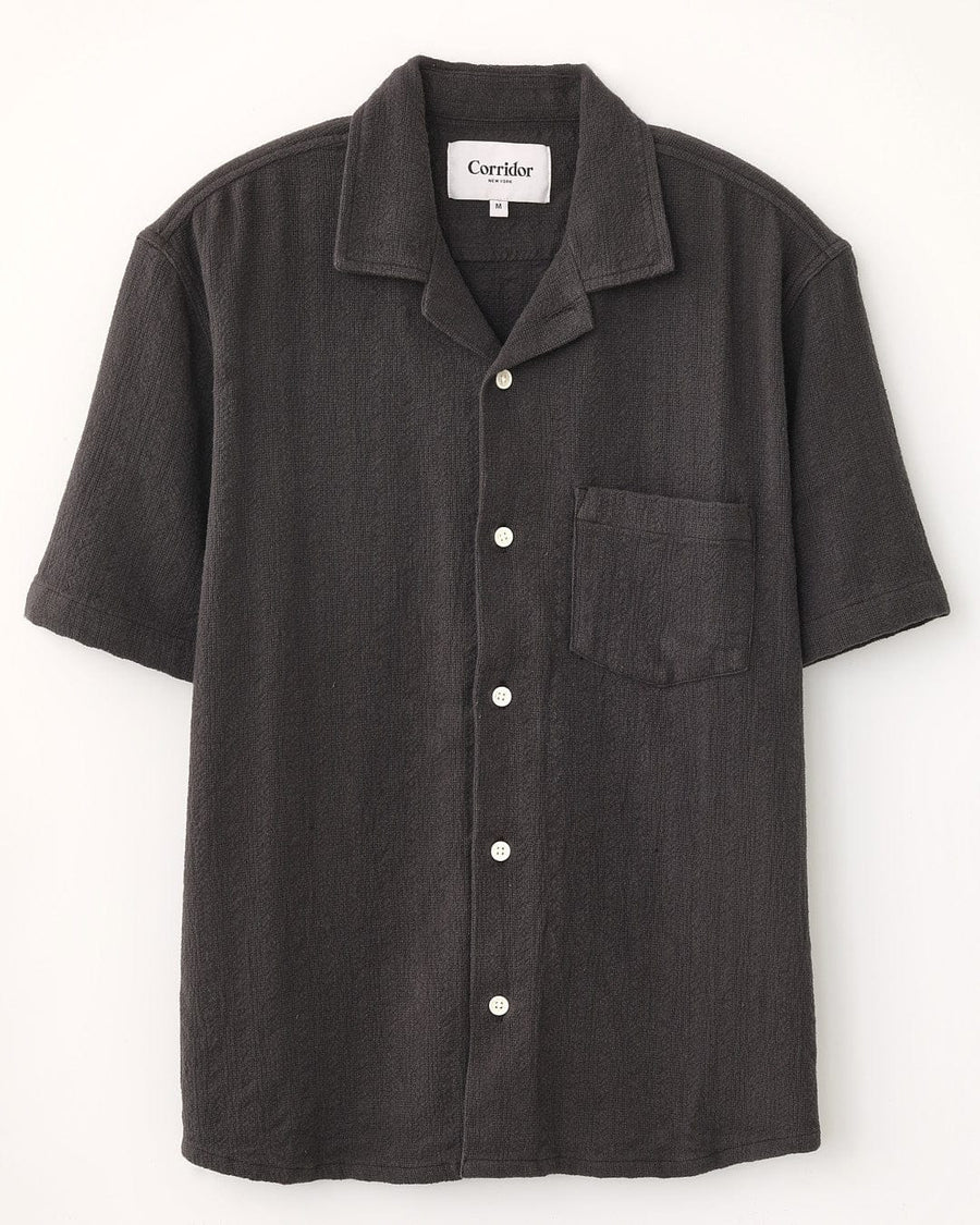 Basket Weave Stripe SS - Black