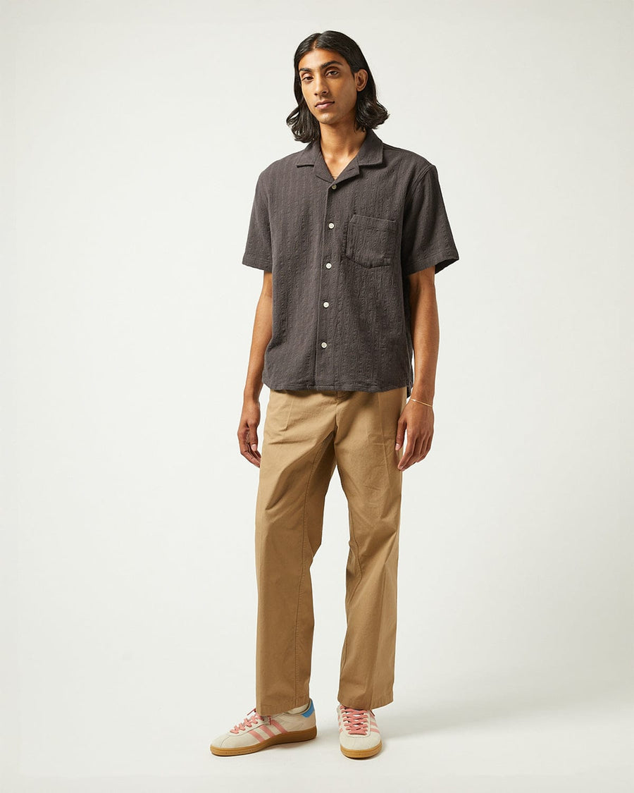Basket Weave Stripe SS - Black