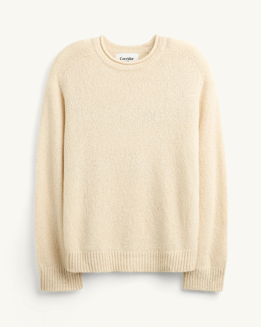 Wool Boucle Rollneck - Natural