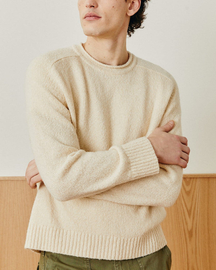 Wool Boucle Rollneck - Natural