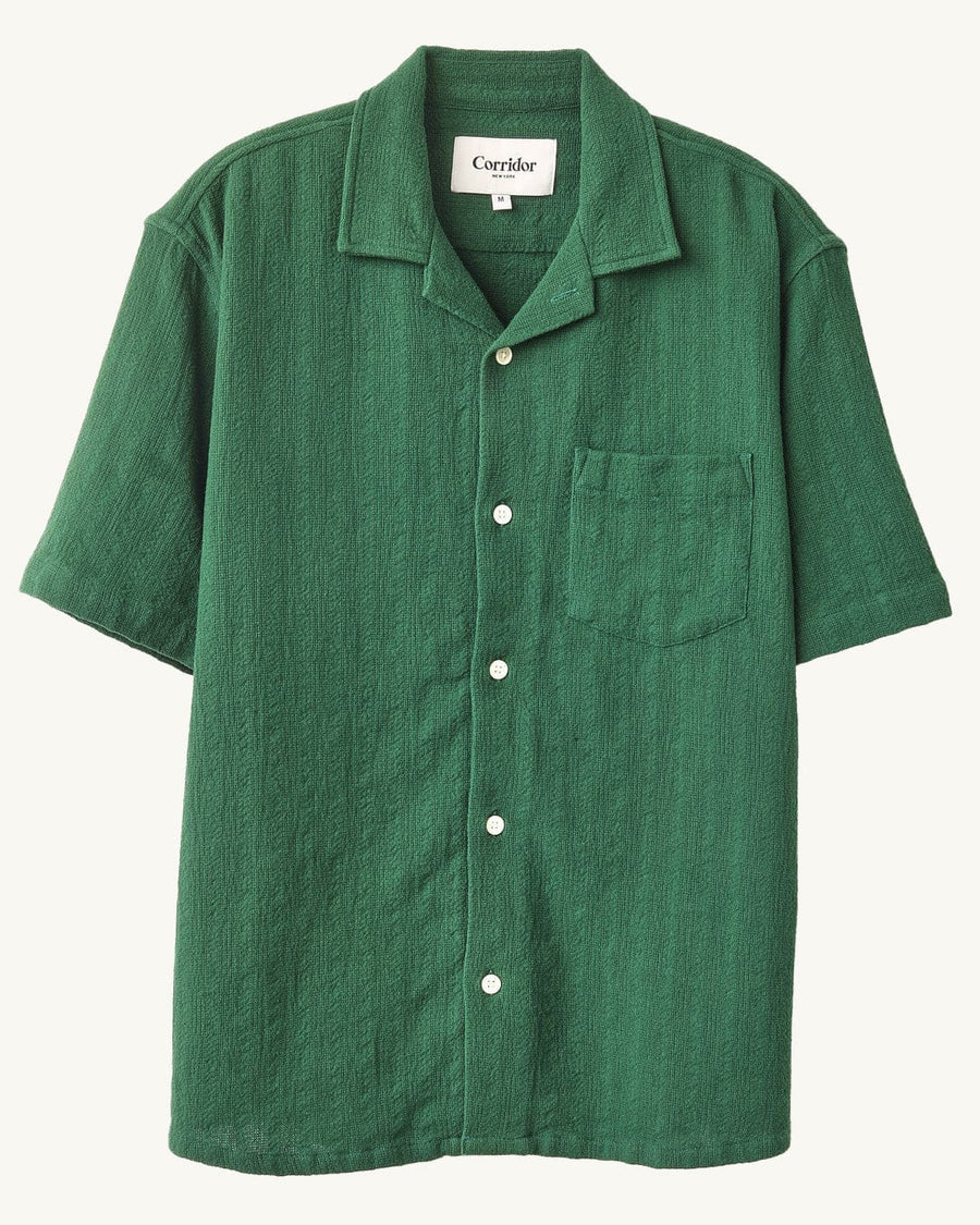 Basket Weave Stripe SS - Green