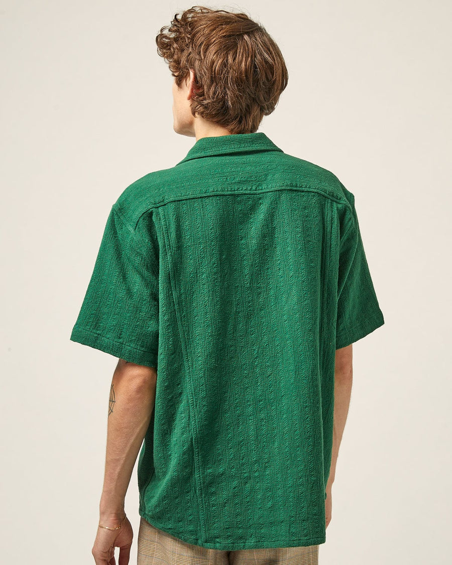 Basket Weave Stripe SS - Green