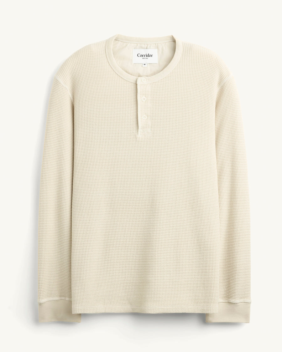 Waffle Henley - Natural