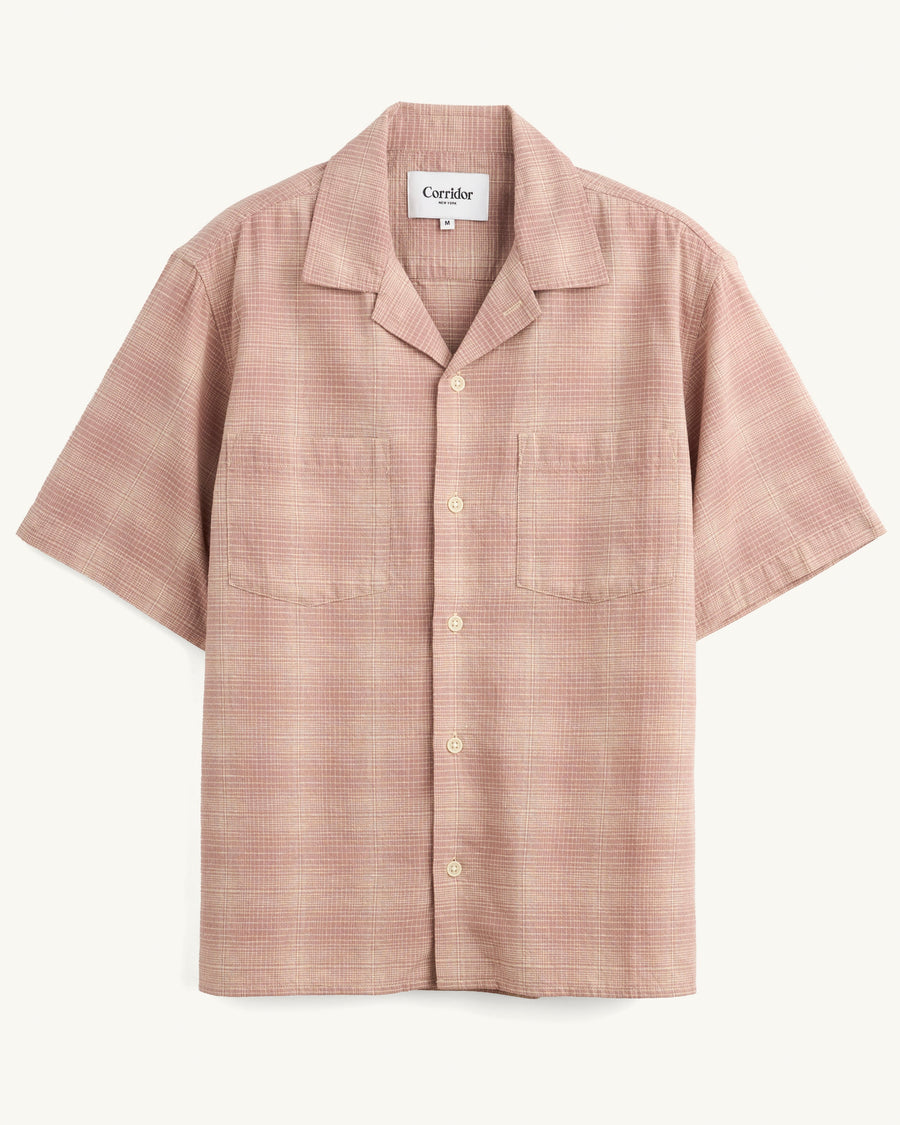 Linen Plaid SS - Pink