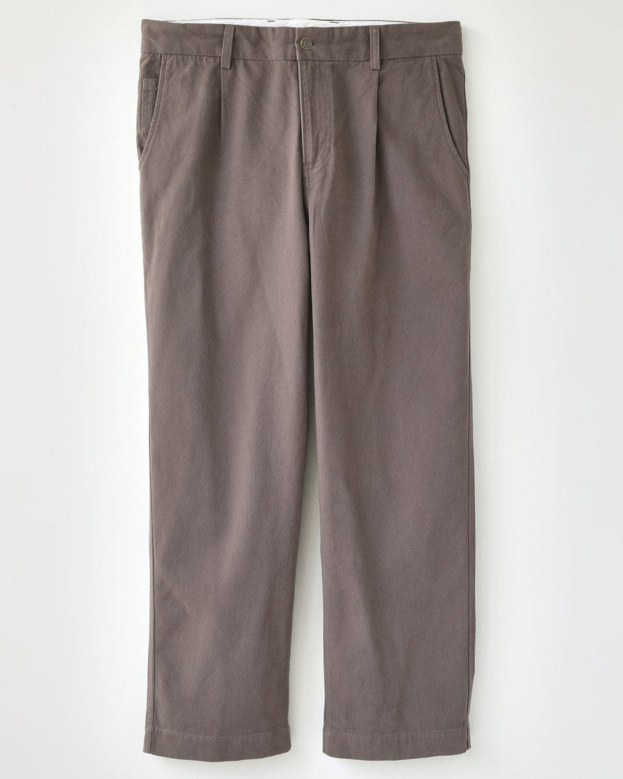 Heavy Twill Pleated Trouser - Grey