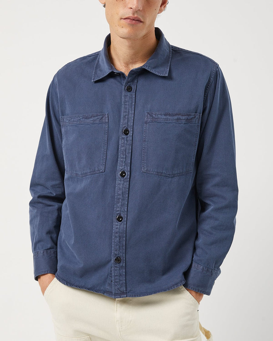 Garment Dye Twill LS - Navy