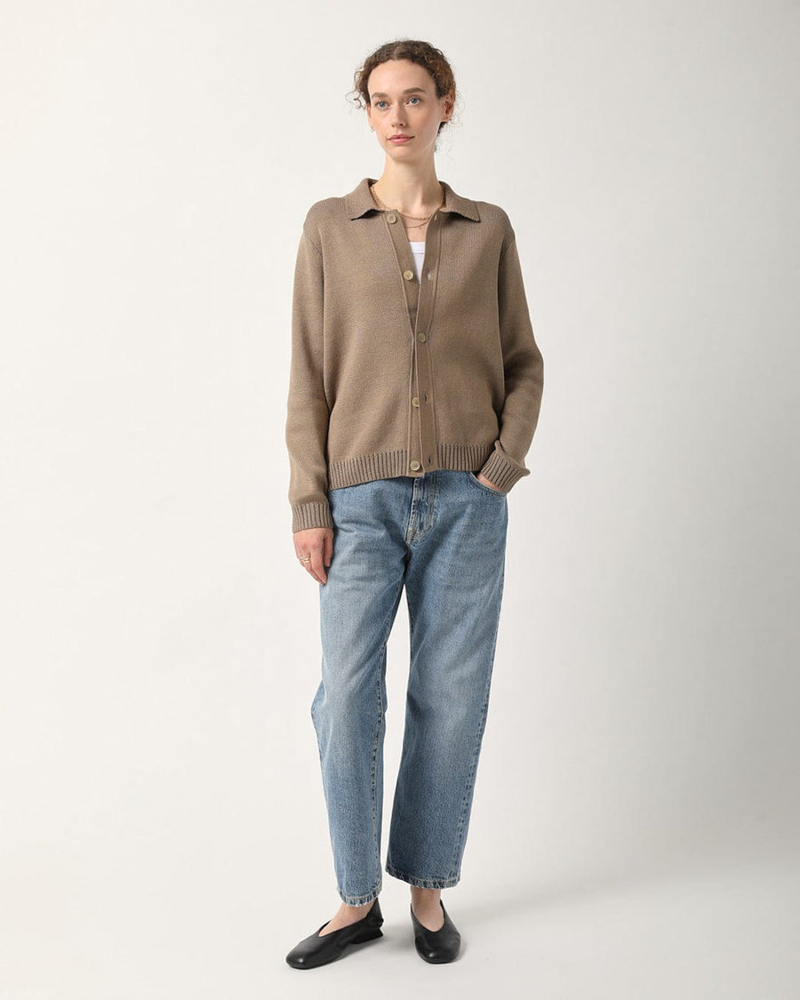 Buttondown Sweater - Camel