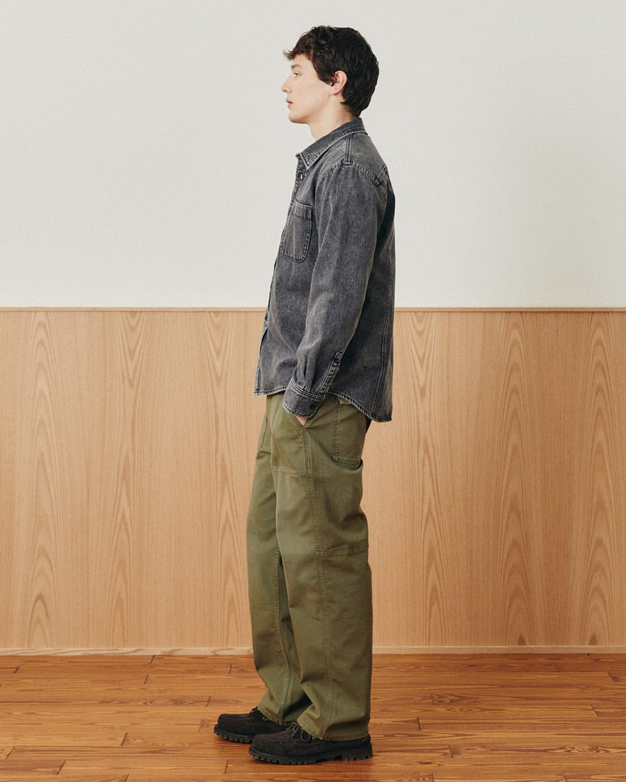 Washed Denim Shirt - Black