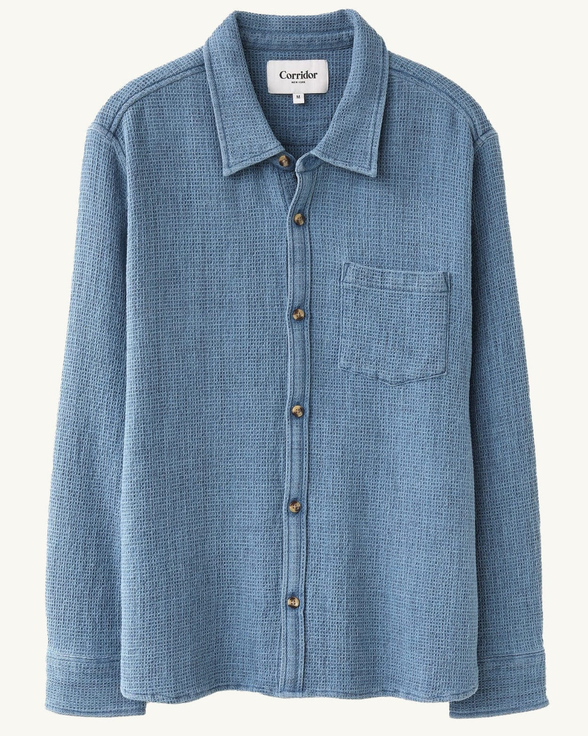Waffle LS - Washed Indigo