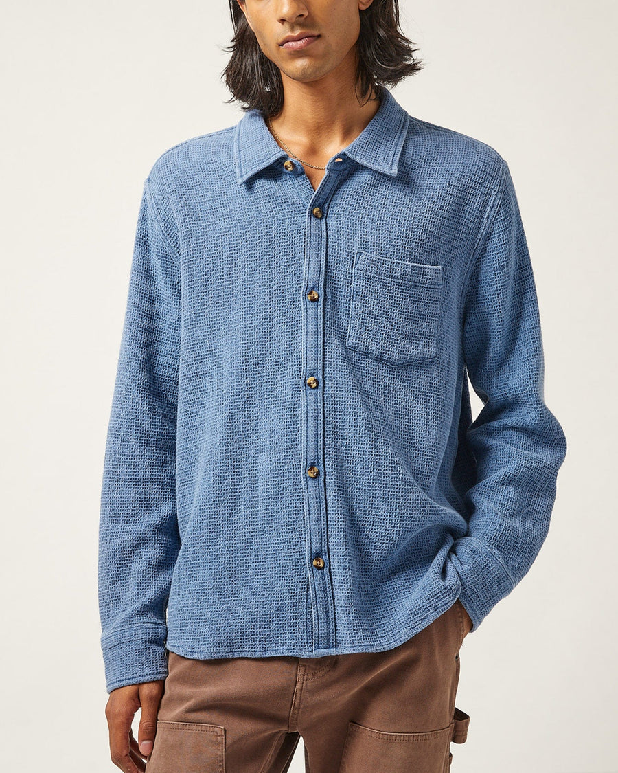 Waffle LS - Washed Indigo
