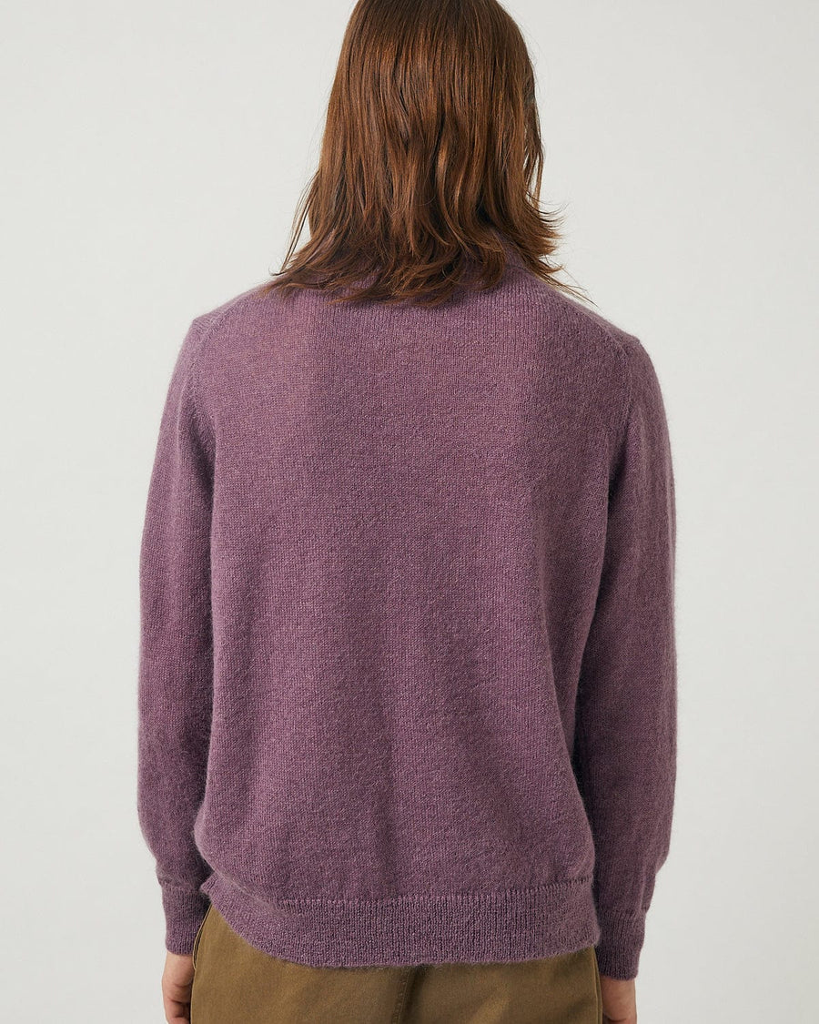 Brushed Alpaca Polo - Plum