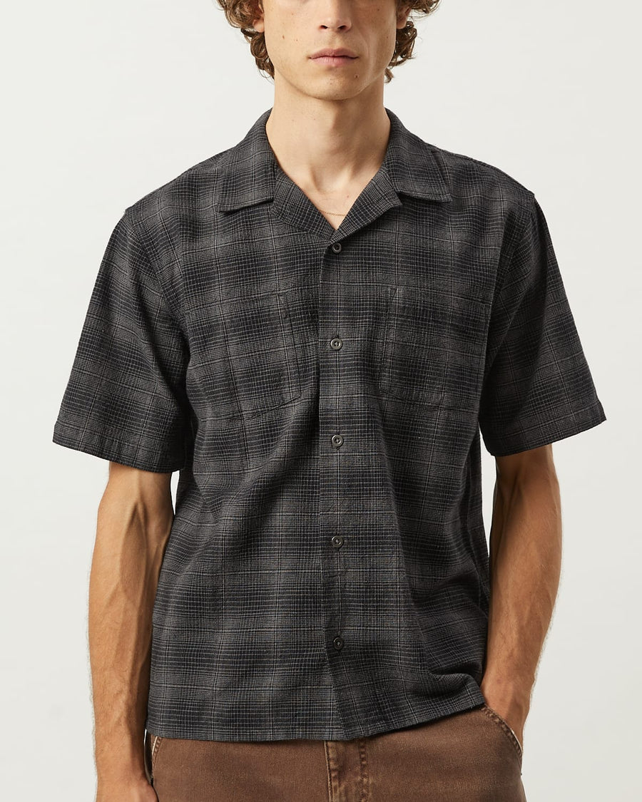 Linen Plaid SS - Black