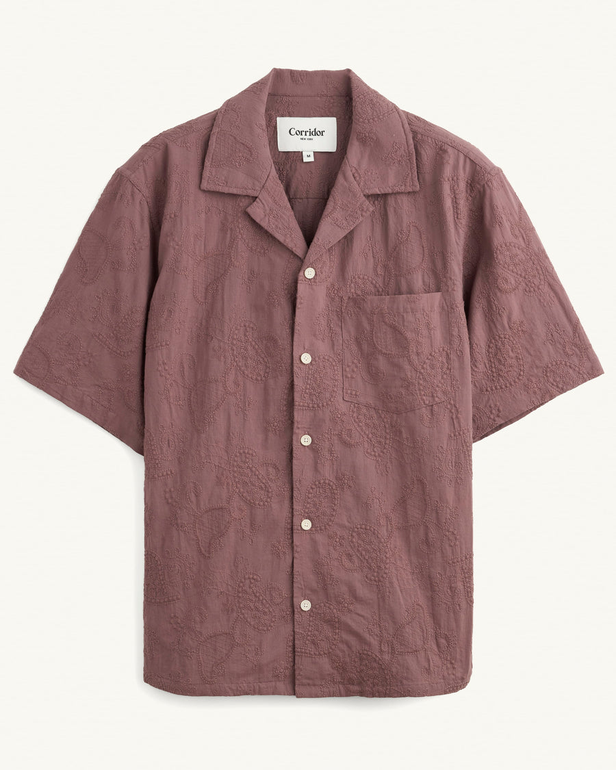 Paisley Embroidery SS - Purple