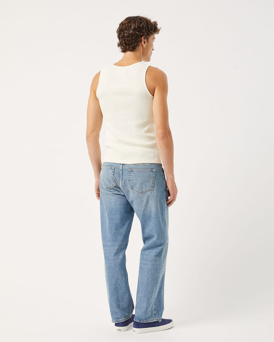 Ribbed Tank - White