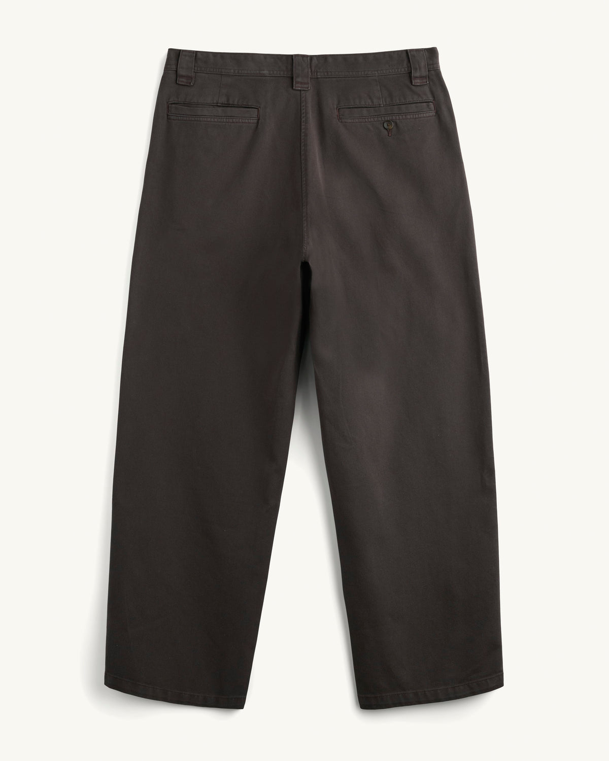 Wide Twill Pant - Brown